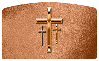 DACRO-517-CP-SH-CP Copper 3 Crosses Shimmer Copper